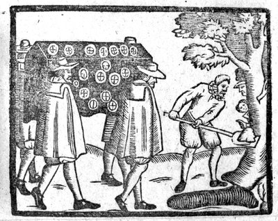 "إلى لحن المحكمة الجديد" ، الدفن ، رسم توضيحي من "كتاب Roxburghe Ballads" بواسطة مدرسة اللغة الإنجليزية
